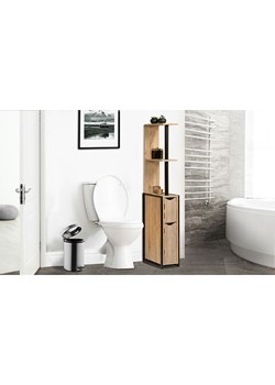 IDOMYA Essentials Szafka łazienkowa "Timeo" w kolorze jasnobrązowym - 18 x 120 x 30 cm ze sklepu Limango Polska w kategorii Szafy - zdjęcie 188993382