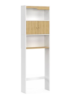 IDOMYA Essentials Regał toaletowy w kolorze biało-jasnobrązowym - 58 x 178 x 19,5 cm ze sklepu Limango Polska w kategorii Szafy - zdjęcie 188993743