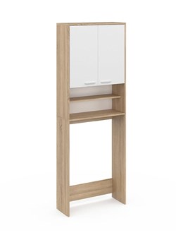 IDOMYA Essentials Regał w kolorze jasnobrązowo-białym nad pralkę - 65 x 180 x 24 cm ze sklepu Limango Polska w kategorii Szafy - zdjęcie 188993753