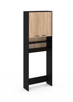 IDOMYA Essentials Regał w kolorze jasnobrązowo-czarnym nad pralkę - 65 x 180 x 24 cm ze sklepu Limango Polska w kategorii Szafy - zdjęcie 188993763