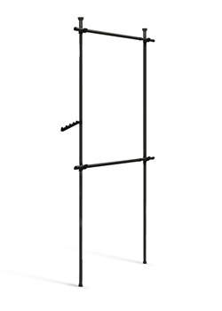 IDOMYA Essentials Garderoba w kolorze czarnym - 112 x 278 cm ze sklepu Limango Polska w kategorii Szafy - zdjęcie 188993831