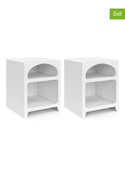 IDOMYA Essentials Stoliki nocne (2 szt.) w kolorze białym - 40 x 50 x 40 cm ze sklepu Limango Polska w kategorii Szafy - zdjęcie 188994120