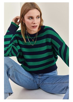 Bianco Lucci Sweter w kolorze zielono-granatowym ze sklepu Limango Polska w kategorii Swetry damskie - zdjęcie 188996200