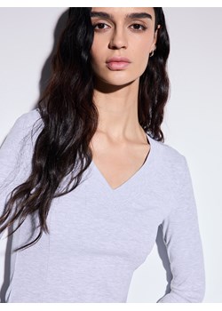 Mohito - Bluzka z długim rękawem - szary ze sklepu Mohito w kategorii Bluzki damskie - zdjęcie 188997081
