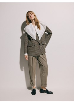 Reserved - Dwurzędowa marynarka z dodatkiem wełny - wielobarwny ze sklepu Reserved w kategorii Marynarki damskie - zdjęcie 188997161