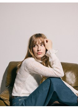 Reserved - Sweter z dodatkiem wełny - złamana biel ze sklepu Reserved w kategorii Swetry damskie - zdjęcie 188997324