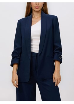 Reserved - Marynarka z dodatkiem wiskozy - granatowy ze sklepu Reserved w kategorii Marynarki damskie - zdjęcie 188997962