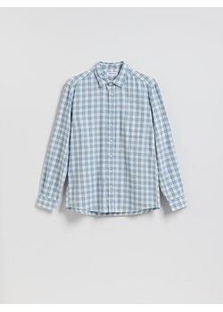 Reserved - Koszula regular z lnem - jasnoniebieski ze sklepu Reserved w kategorii Koszule męskie - zdjęcie 188998120