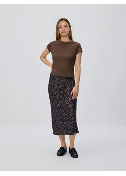 Reserved - Spódnica z wiskozy - ciemnobrązowy ze sklepu Reserved w kategorii Spódnice - zdjęcie 188998193