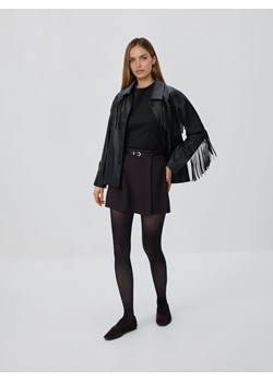 Reserved - Spódnico-szorty z paskiem - ciemnobrązowy ze sklepu Reserved w kategorii Szorty - zdjęcie 188998264