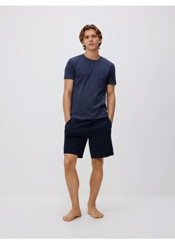 Reserved - Dwuczęściowa piżama z bawełny - granatowy ze sklepu Reserved w kategorii Piżamy męskie - zdjęcie 188998381