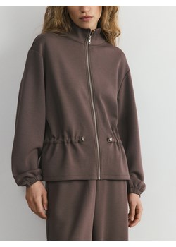 Reserved - Rozpinana bluza z modalem - brązowy ze sklepu Reserved w kategorii Bluzy damskie - zdjęcie 188998543
