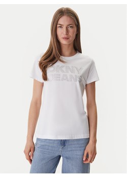 DKNY T-Shirt DJ6T1692 Biały Regular Fit ze sklepu MODIVO w kategorii Bluzki damskie - zdjęcie 188999454