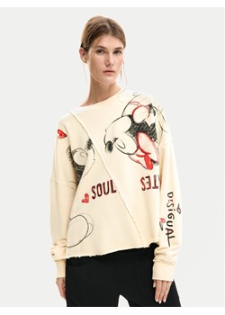 Desigual Bluza Muak Mickey 26SWSK17 Beżowy Relaxed Fit ze sklepu MODIVO w kategorii Bluzy damskie - zdjęcie 188999494