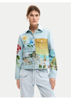 Desigual Kurtka jeansowa Indi 26SWED02 Błękitny Regular Fit ze sklepu MODIVO w kategorii Kurtki damskie - zdjęcie 188999532