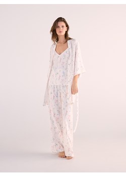 Reserved - Dwuczęściowa piżama na ramiączkach - kremowy ze sklepu Reserved w kategorii Piżamy damskie - zdjęcie 189000863