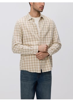 Reserved - Koszula regular z lnem - beżowy ze sklepu Reserved w kategorii Koszule męskie - zdjęcie 189001194