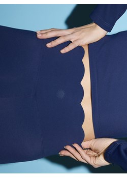 Reserved - Legginsy z ozdobnym wykończeniem - granatowy ze sklepu Reserved w kategorii Spodnie damskie - zdjęcie 189001280