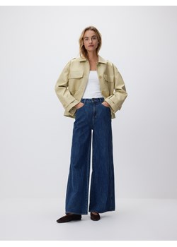 Reserved - Kurtka z imitacji skóry - jasnożółty ze sklepu Reserved w kategorii Kurtki damskie - zdjęcie 189001330