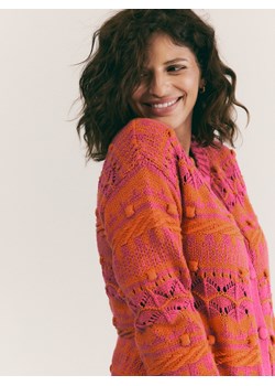 Reserved - Wzorzysty kardigan z bawełną - wielobarwny ze sklepu Reserved w kategorii Swetry damskie - zdjęcie 189001343