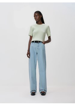 Reserved - Sweter ze strukturalnym splotem - jasnozielony ze sklepu Reserved w kategorii Swetry damskie - zdjęcie 189001521