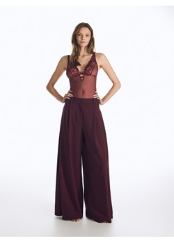 Reserved - Koronkowe body - mahoniowy ze sklepu Reserved w kategorii Body damskie - zdjęcie 189001640