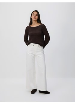 Reserved - Sweter z luźnym splotem - brązowy ze sklepu Reserved w kategorii Swetry damskie - zdjęcie 189001760