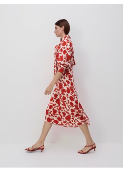 Reserved - Wzorzysta sukienka midi - wielobarwny ze sklepu Reserved w kategorii Sukienki - zdjęcie 189001833