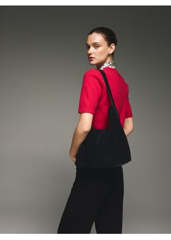 Reserved - Skórzana torebka shopper - czarny ze sklepu Reserved w kategorii Torebki damskie - zdjęcie 189001943