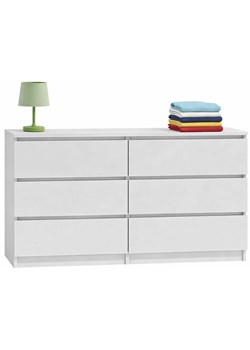 Biała Komoda Z 6 Szufladami G3-P74 ze sklepu Edinos.pl w kategorii Komody - zdjęcie 189002632