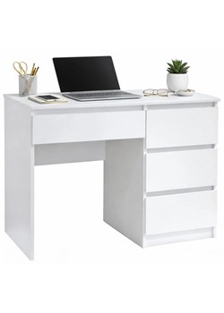 Białe biurko z szufladami S1-E54 ze sklepu Edinos.pl w kategorii Biurka i sekretarzyki - zdjęcie 189002633