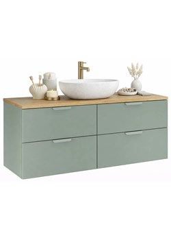 Zielona wisząca szafka pod umywalkę R2-E49 ze sklepu Edinos.pl w kategorii Szafki i regały łazienkowe - zdjęcie 189002641