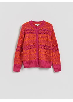 Reserved - Wzorzysty kardigan z bawełną - wielobarwny ze sklepu Reserved w kategorii Swetry damskie - zdjęcie 189003492