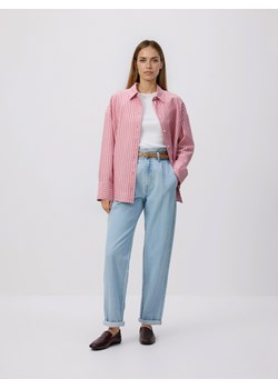 Reserved - Jeansy paperbag z dłuższą nogawką - niebieski ze sklepu Reserved w kategorii Jeansy damskie - zdjęcie 189003532