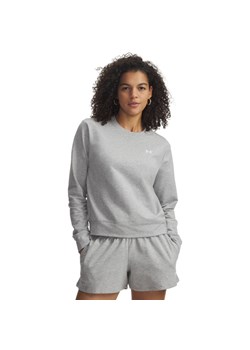 Damska bluza nierozpinana bez kaptura Under Armour Sport Terry Crew - szara ze sklepu Sportstylestory.com w kategorii Bluzy damskie - zdjęcie 189003750