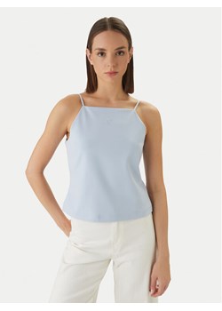 Calvin Klein Jeans Top Ponte LV044F206G Niebieski Slim Fit ze sklepu MODIVO w kategorii Bluzki damskie - zdjęcie 189004103