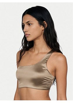 Calvin Klein Swimwear Góra od bikini LV00Q61114 Brązowy ze sklepu MODIVO w kategorii Stroje kąpielowe - zdjęcie 189004124