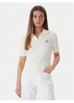 Calvin Klein Jeans Polo LV047F835G Kolorowy Slim Fit ze sklepu MODIVO w kategorii Bluzki damskie - zdjęcie 189004164