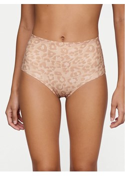 Chantelle Figi klasyczne z wysokim stanem Soft Stretch C11D70 Beżowy ze sklepu MODIVO w kategorii Majtki damskie - zdjęcie 189004170