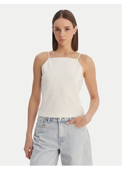 Calvin Klein Jeans Top Ponte LV044F206G Beżowy Slim Fit ze sklepu MODIVO w kategorii Bluzki damskie - zdjęcie 189004251