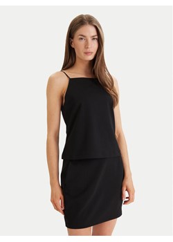 Calvin Klein Jeans Top Ponte LV044F206G Czarny Slim Fit ze sklepu MODIVO w kategorii Bluzki damskie - zdjęcie 189004271