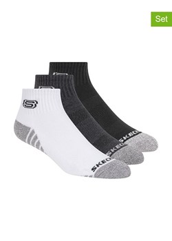 Skechers Skarpety (3 pary) w kolorze antracytowo-czarno-białym ze sklepu Limango Polska w kategorii Skarpetki męskie - zdjęcie 189005212