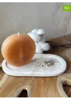 Lucky Bees 2-częściowy zestaw w kolorze pomarańczowo-białym ze sklepu Limango Polska w kategorii Świece i dyfuzory - zdjęcie 189005251