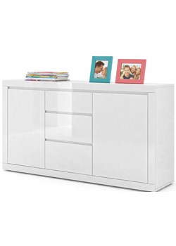 Nowoczesna biała komoda z szufladami i szafkami Z9-W50 ze sklepu Edinos.pl w kategorii Komody - zdjęcie 189006314