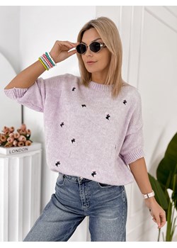 sweter thelma liliowy one size ze sklepu UBRA w kategorii Swetry damskie - zdjęcie 189007043