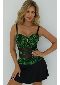 Strój kąpielowy sukienka Self S 8900 CA8 Cape Verde 8, Kolor czarno-zielony, Rozmiar 42D/XL, Self ze sklepu Intymna w kategorii Stroje kąpielowe - zdjęcie 189007221