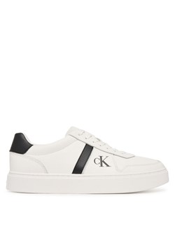 Sneakersy Calvin Klein Classic Cups Lace Lth Emb Tongue HM0HM02237 Biały ze sklepu eobuwie.pl w kategorii Buty sportowe męskie - zdjęcie 189007283