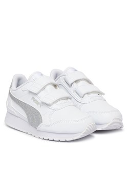 Sneakersy Puma St Runner V4 Glitter 401587 01 Biały ze sklepu eobuwie.pl w kategorii Buty sportowe dziecięce - zdjęcie 189007391