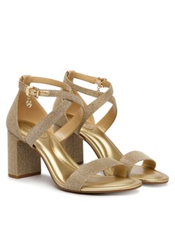 Sandały MICHAEL Michael Kors Alexa Block 40S6AXMS1D Złoty ze sklepu eobuwie.pl w kategorii Kozaki damskie - zdjęcie 189007413