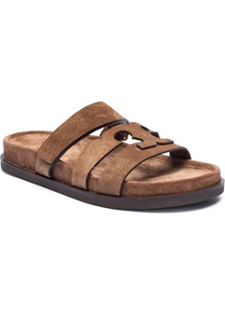TORY BURCH Skórzane klapki INES SPORT SLIDE ze sklepu Gomez Fashion Store w kategorii Klapki damskie - zdjęcie 189008064